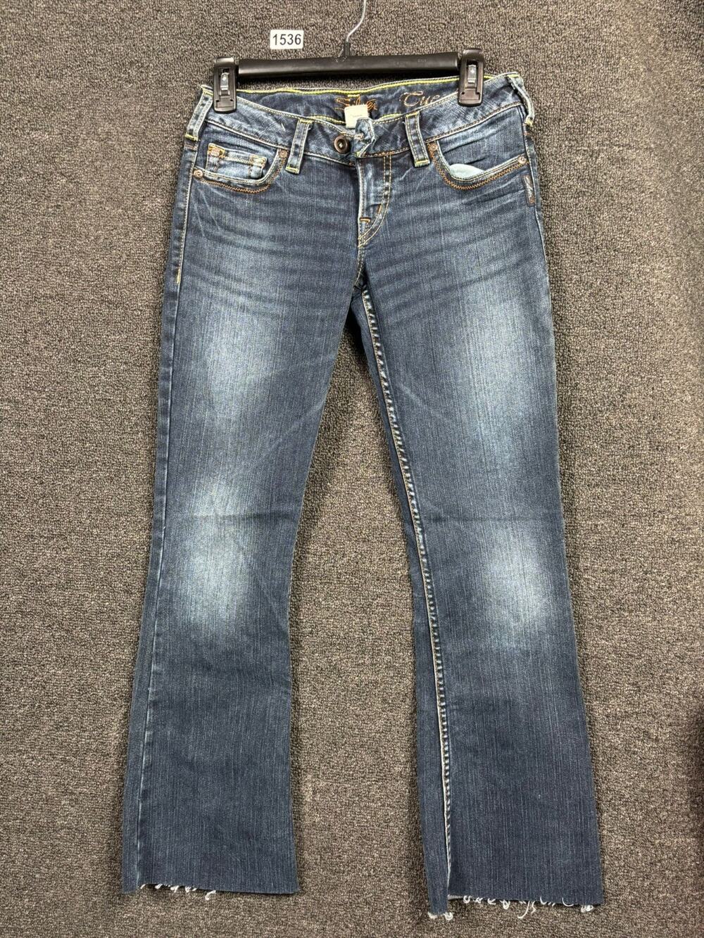 Silver Tuesday Bootcut Jeans Women Size 27/33 Blue Denim Low Rise Zip Fly
